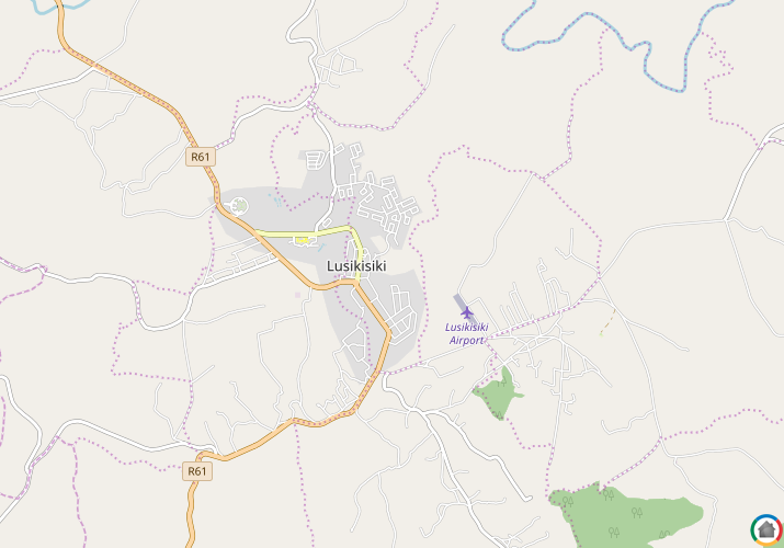 Map location of Lusikisiki